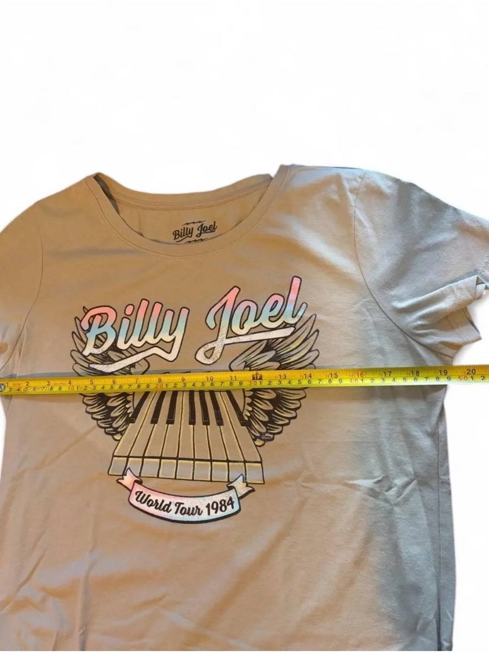 Billy Joel Beige Graphic Tee - Women's Short Sleeve